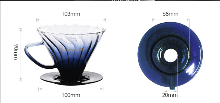 Modern Glass Hand Brew Coffee Filter Cup Heat Resistant