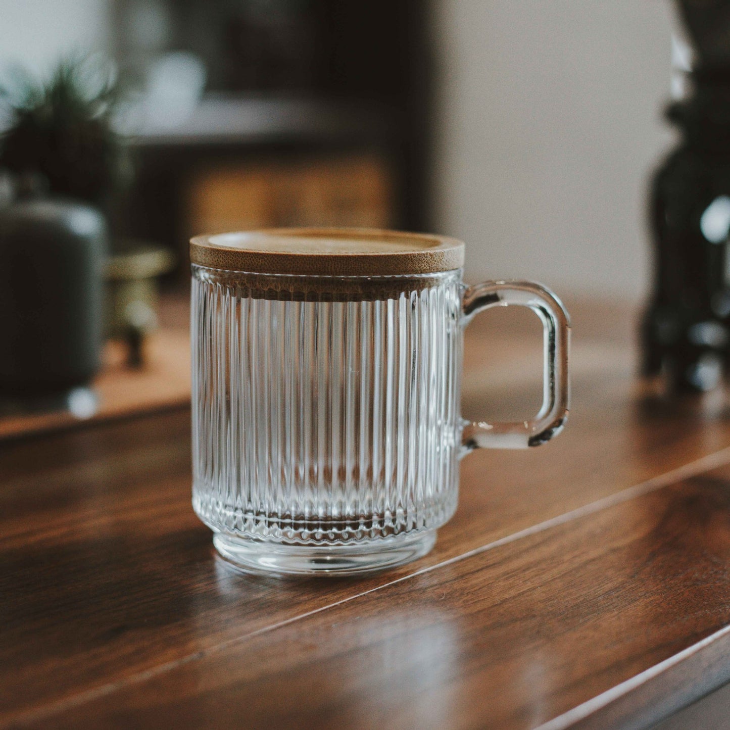 Japanese New Round Coffee Cup Transparent Stripe