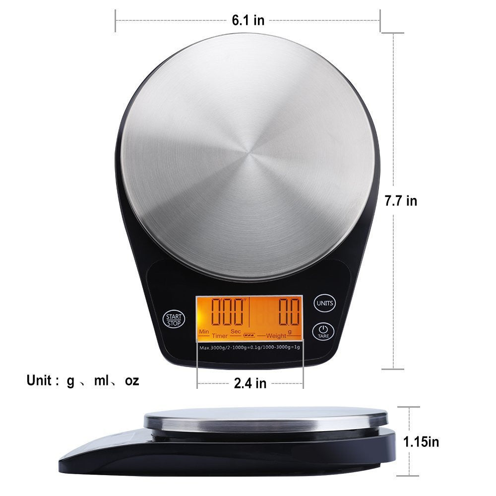 Multifunction LCD Digital Hand Drip Coffee Scale Kitchen Food Scale