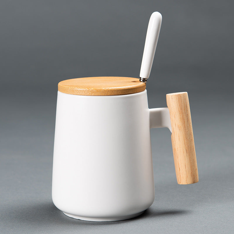 Ceramic Mug With Wooden Handle Mug Coffee Cup