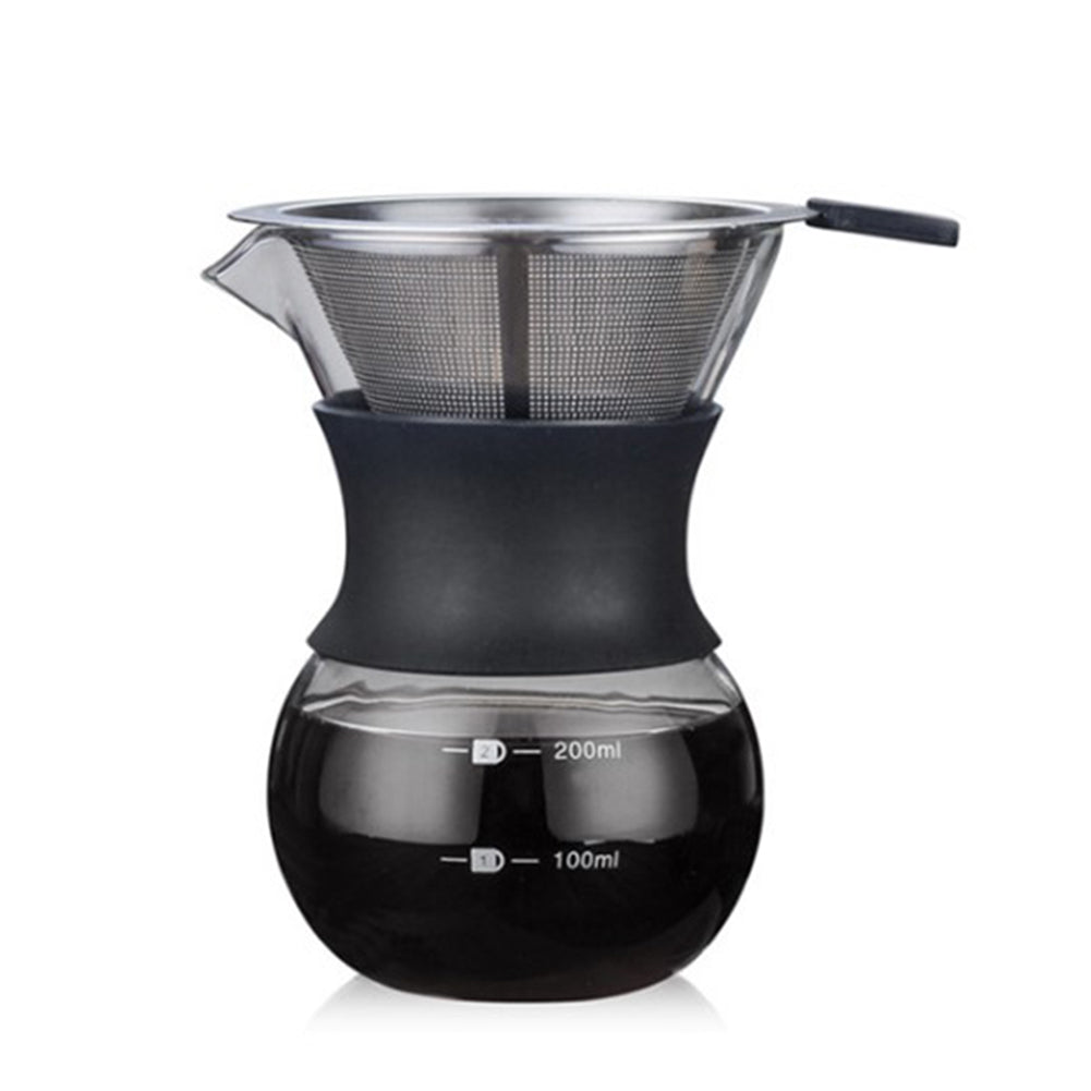 Coffee drip filter pot pour over coffee maker one-piece