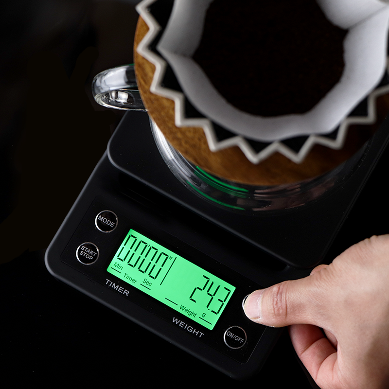 Hand made coffee scale