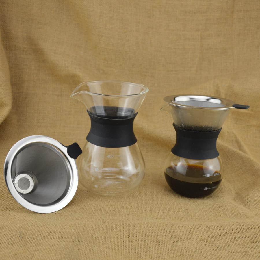 Coffee drip filter pot pour over coffee maker one-piece