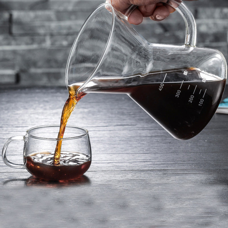 Modern glass hand coffee maker