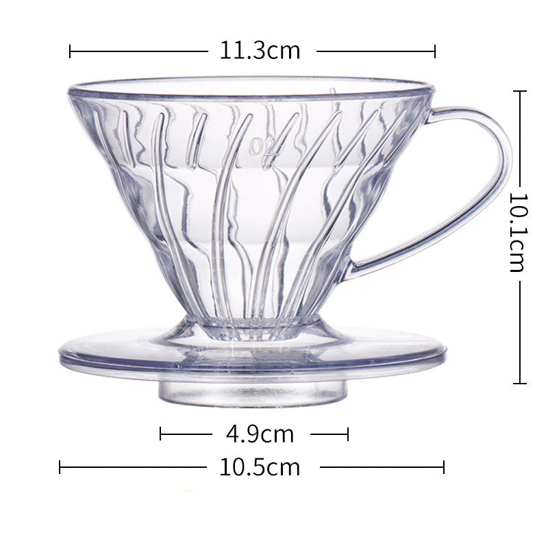 V60 Coffee Filter Cup Cone Shaped Spiral Diversion