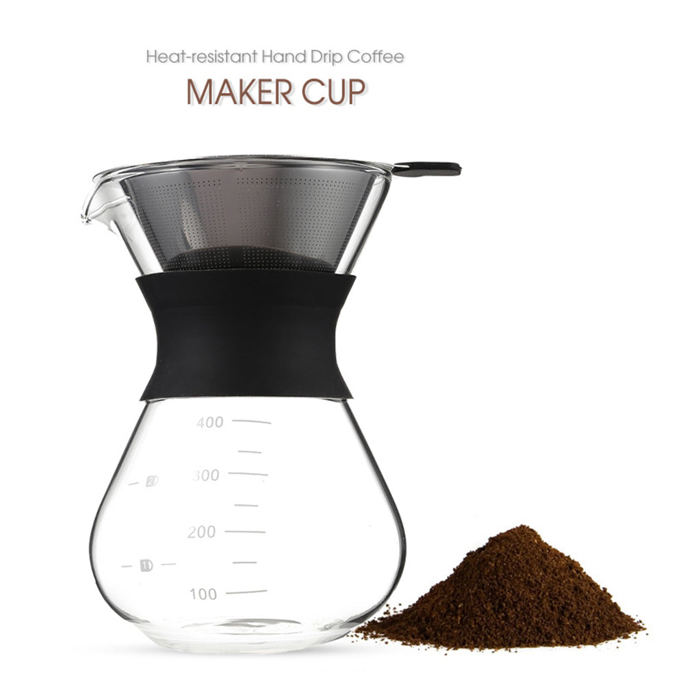 Coffee drip filter pot pour over coffee maker one-piece