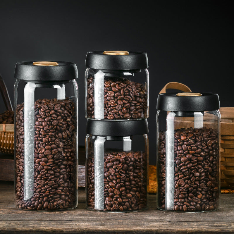 Home Kitchen Jar Coffee Bean Vacuum Crisper