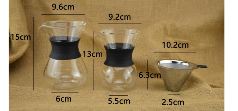 Coffee drip filter pot pour over coffee maker one-piece