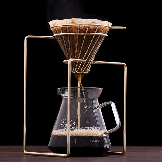 Reusable stainless steel coffee filter holder V60