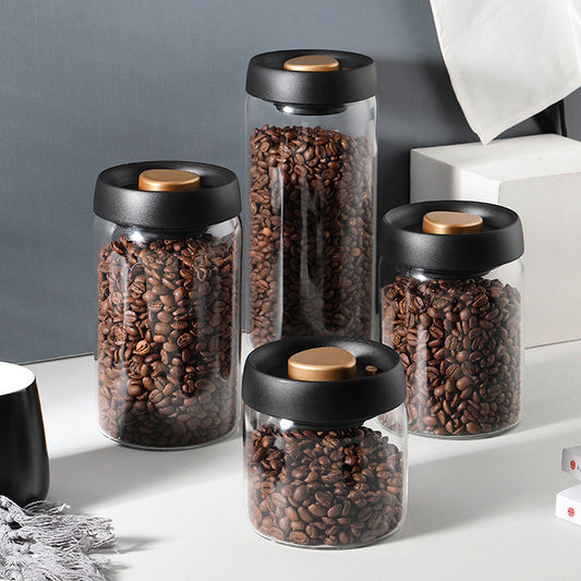 Home Kitchen Jar Coffee Bean Vacuum Crisper