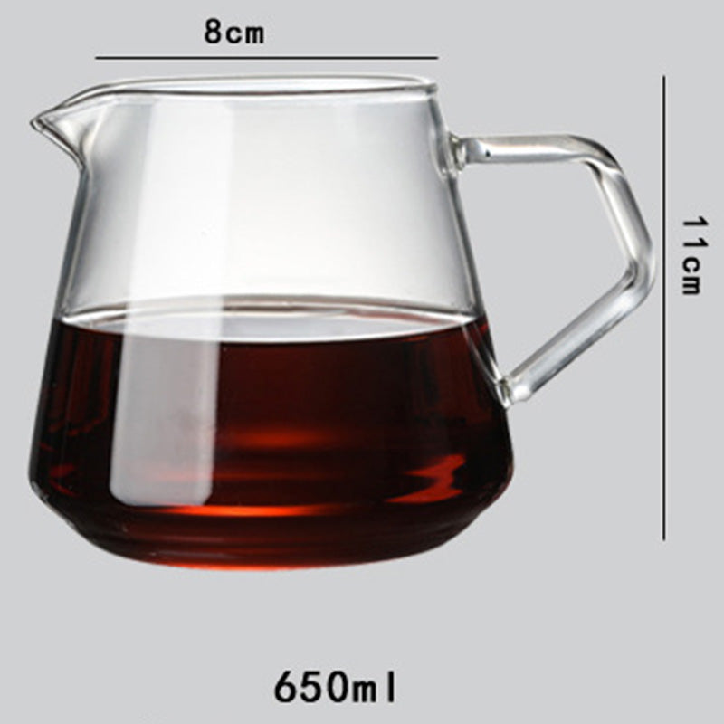 Household Hand-Made Glass Coffee Sharing Pot