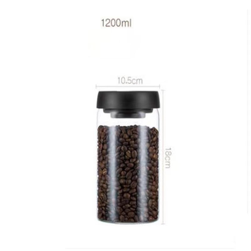 Home Kitchen Jar Coffee Bean Vacuum Crisper