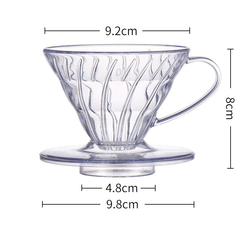 V60 Coffee Filter Cup Cone Shaped Spiral Diversion